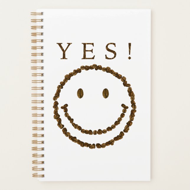 Smile with Coffee Beans Planner (Front)