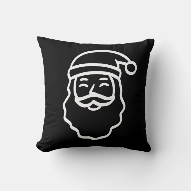 Smile with Santa Throw Pillow (Front)
