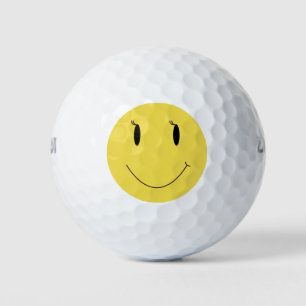 Smile  Yellow face 006 Golf Balls