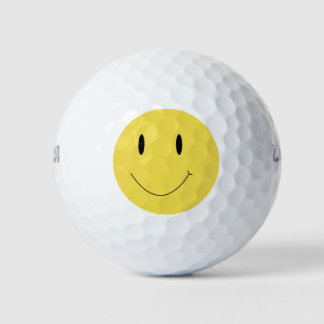 Smile Yellow Happy Face 004 Golf Balls