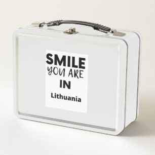 SMILE YOU ARE IN Lithuania Metal Lunch Box