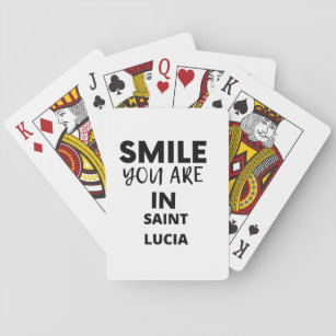 SMILE YOU ARE IN  Saint Lucia Playing Cards