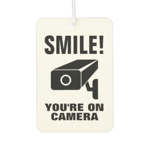 Smile Your On Camera funny video monitoring car Air Freshener