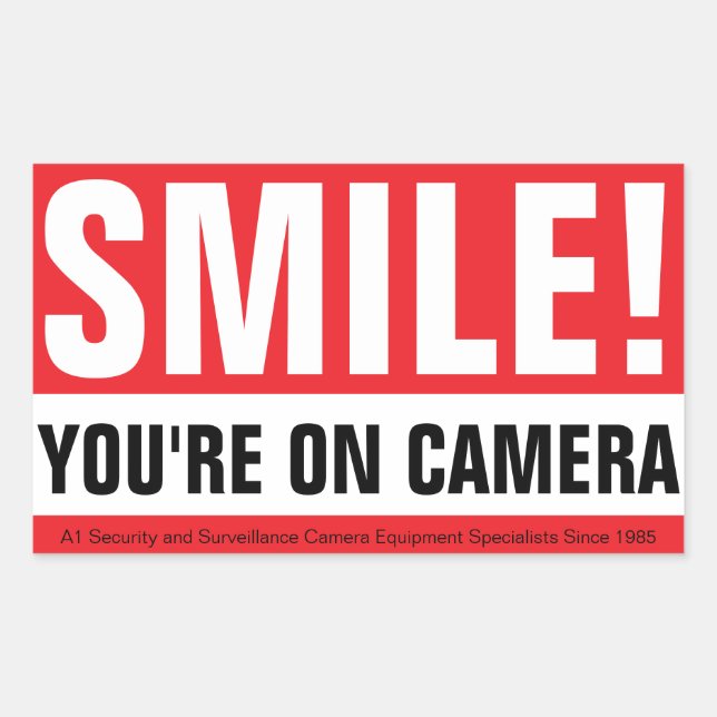 Smile, Your On Camera! Sticker (Front)
