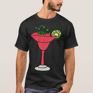 Smilenowtees Frogs Drinking Margarita T-Shirt