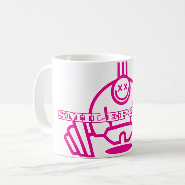 smilepower pink coffee mug (Front Left)