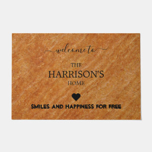 Smiles and Happiness for free Welcome Doormat