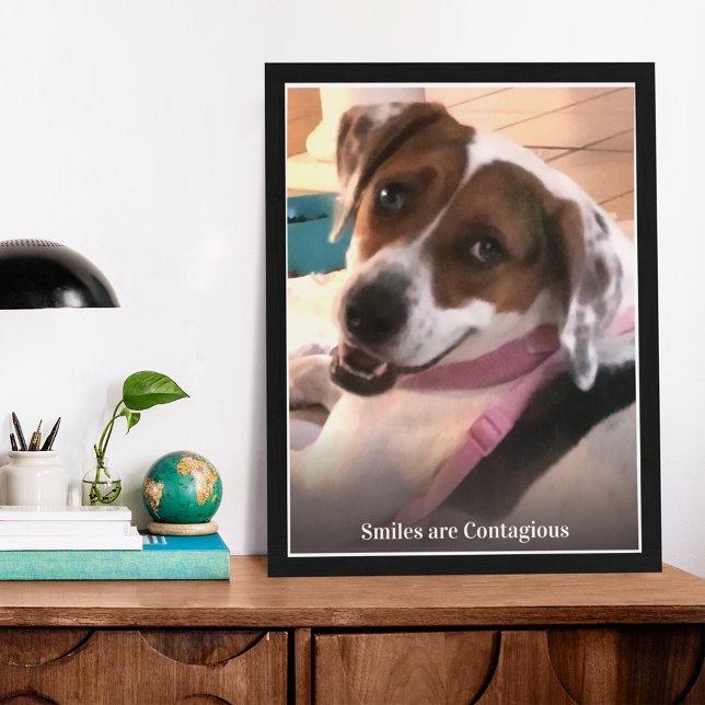 Smiles Are Contagious Smiling Dog Photo Print (Creator Uploaded)