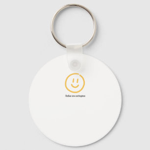 Smiles Are Contagious Sticker Keychain