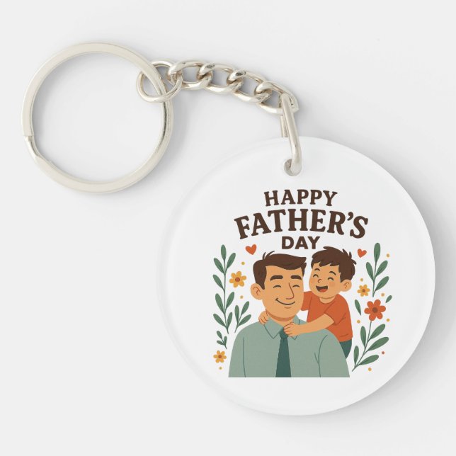 Smiles for Dad  Keychain (Front)