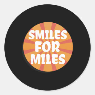 Smiles For Miles Fun Positive Energy Yoga Sunrise  Classic Round Sticker