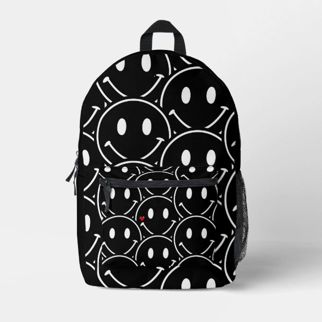 Smiles Printed Backpack (Front)