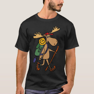 Smileswsports Funny Moose Hiking tired lazy  T-Shirt