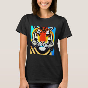 Smileteesanim  Cool Tiger Cubism Art T-Shirt