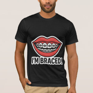 Smiley Braces Fun Sticker – Colourful Lips  T-Shirt