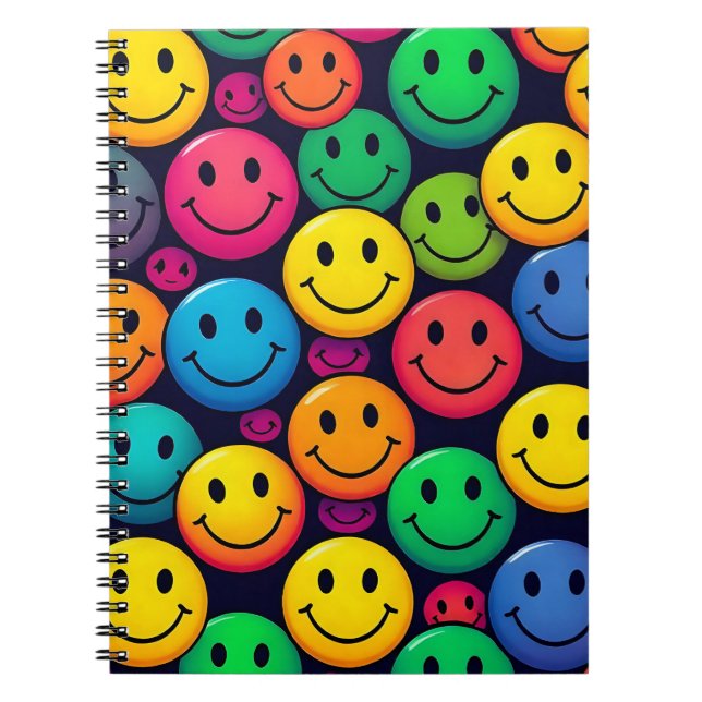 Smiley Button Notebook  (Front)