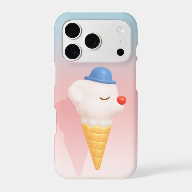 Smiley Cone: 3D Cute Dog Ice Cream Character Art (Verso)