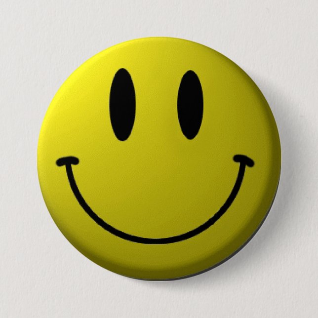 Smiley-Face 3 Inch Round Button (Front)