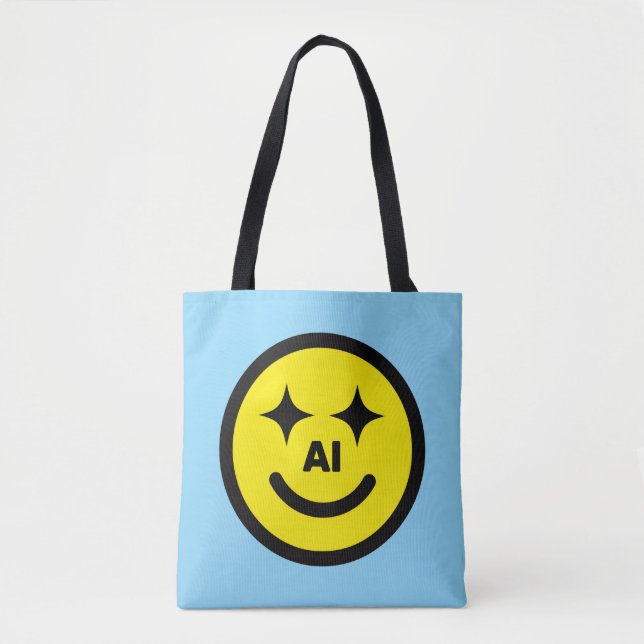Smiley Face AI™ Tote Bag (Front)