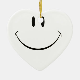 Smiley face ceramic ornament
