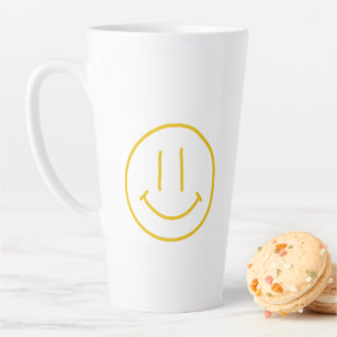 Smiley Face Coffee Mug: A Smile for Every Sip Latte Mug