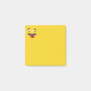 Smiley face emoji post-it notes