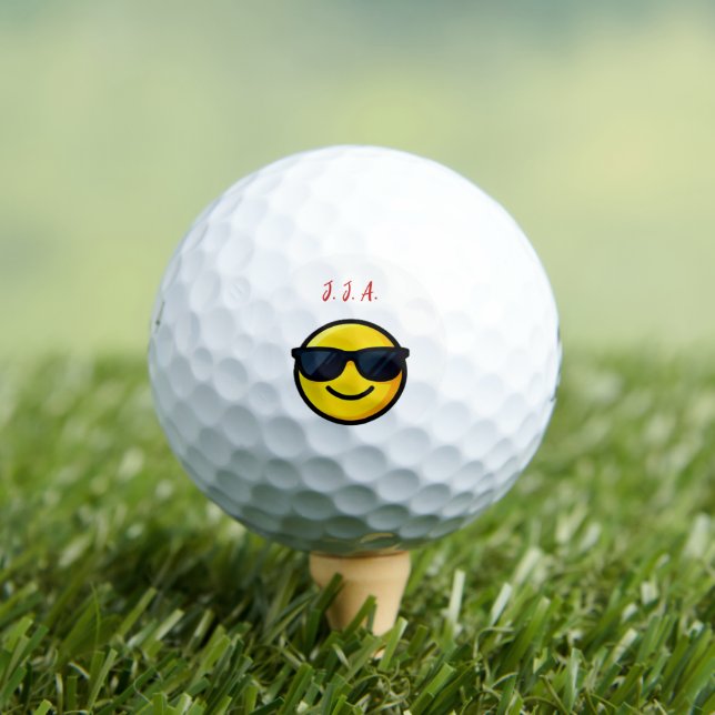  Smiley Face Fun Name/ Initial  Golf Balls (Insitu Tee)