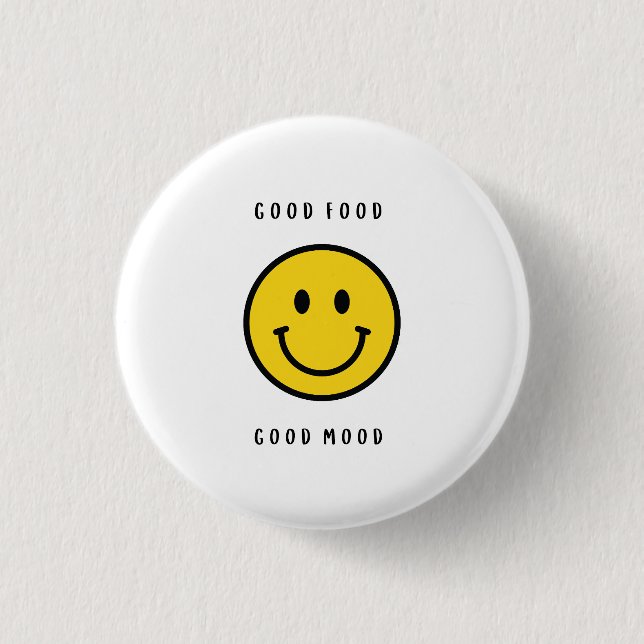 Smiley face gift, emoji face  1 inch round button (Front)
