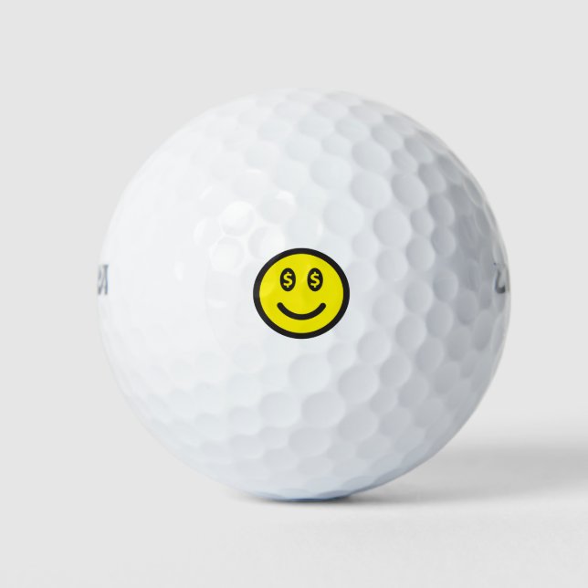 $$ Smiley Face Golf Balls (Front)