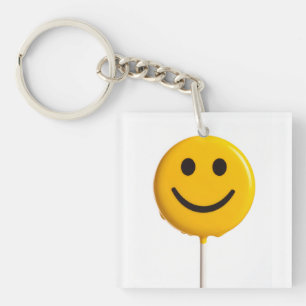 smiley face keychain