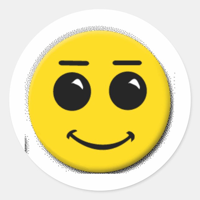 smiley-face-large classic round sticker (Front)