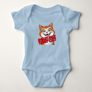 Smiley Face Tabby Cat!!! Baby BodySuit