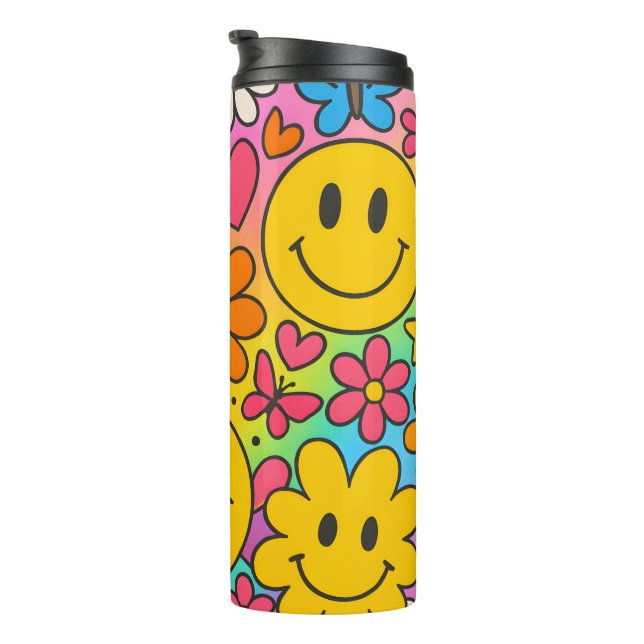 Smiley Faces Thermal Tumbler (Rotated Right)