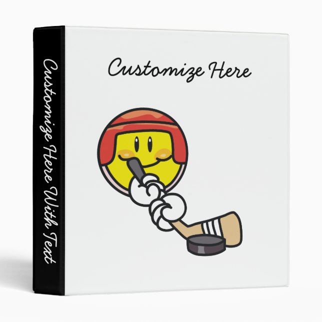 Smiley Hockey Tshirts and Gifts Binder (Front/Spine)