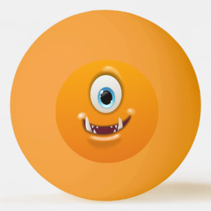 Smiley One-Eyed Monster Personalize Ping Pong Ball