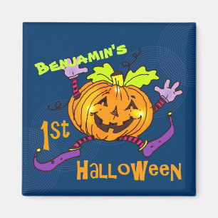 Smiley Pumpkin 1st Halloween Magnet