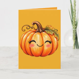 Smiley pumpkin card
