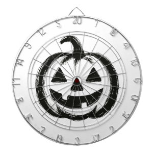 Smiley Pumpkin – Ink Brush Halloween Design on  Dartboard