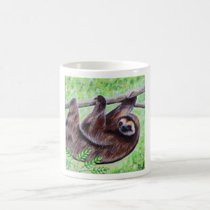 Smiley Sloth Painting Coffee Mug