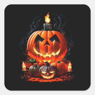 Smiley, The Jack of Lantern Square Sticker
