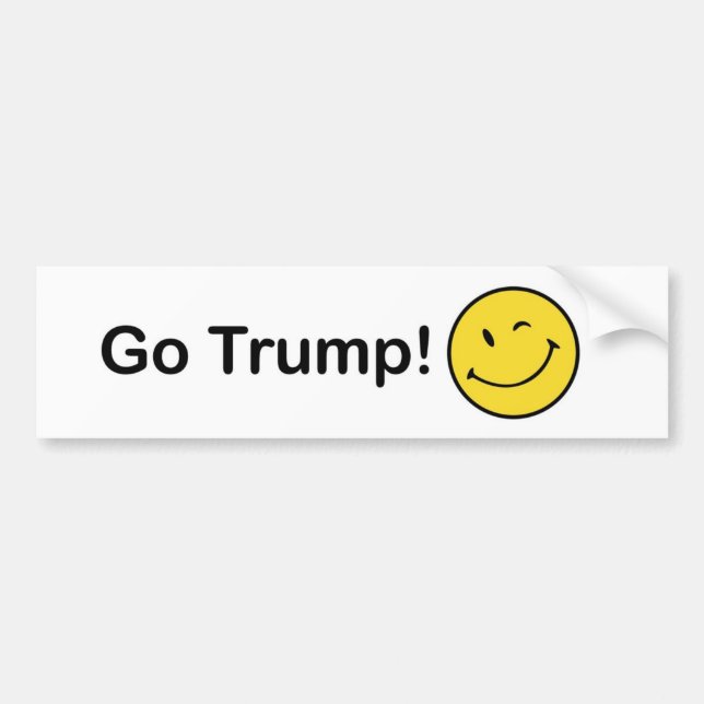 Smiley Trump Bumper Sticker (Front)