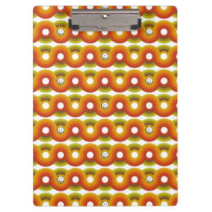 Smiley Vintage Retro Pattern No. 02 Clipboard