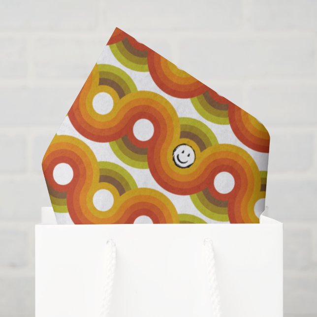 Smiley Vintage Retro Pattern No. 02 Tissue Paper (Gift Bag)