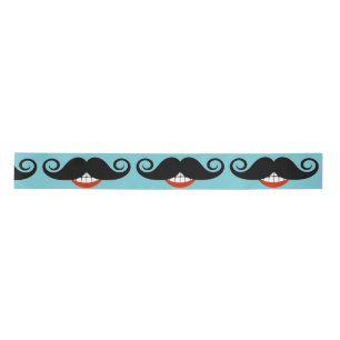 Smilie Moustache Satin Ribbon