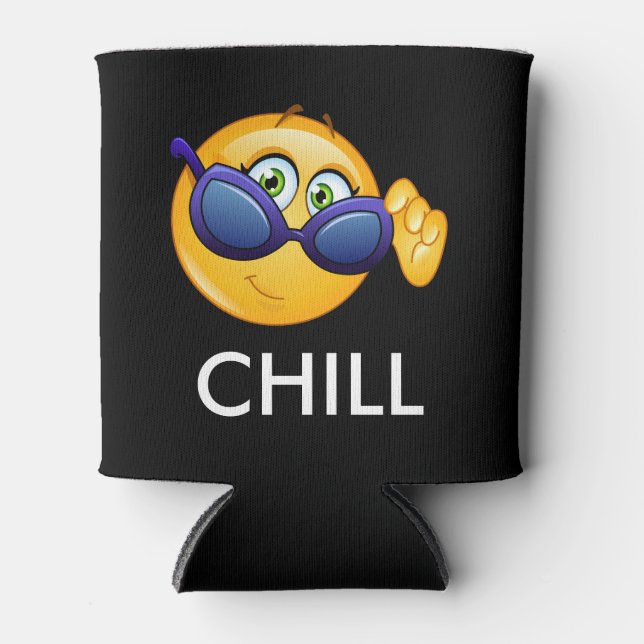 Smilie with Sunglasses Can Cooler - srf (Front)