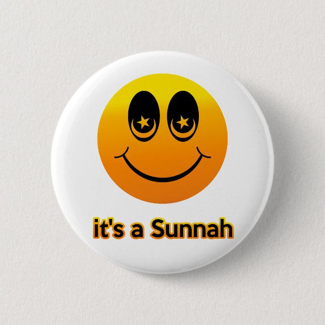 Smiling 2 Inch Round Button (Front)