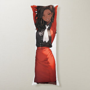 Smiling Anime Woman Body Pillow