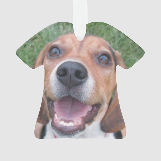 Smiling Beagle Puppy Ornament (Back)