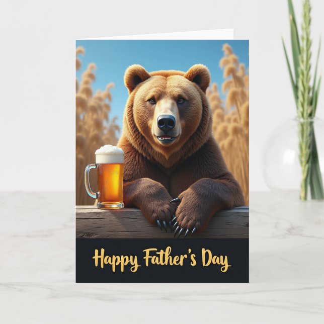 Smiling Bear Sweet Fathers Day Card (Front)