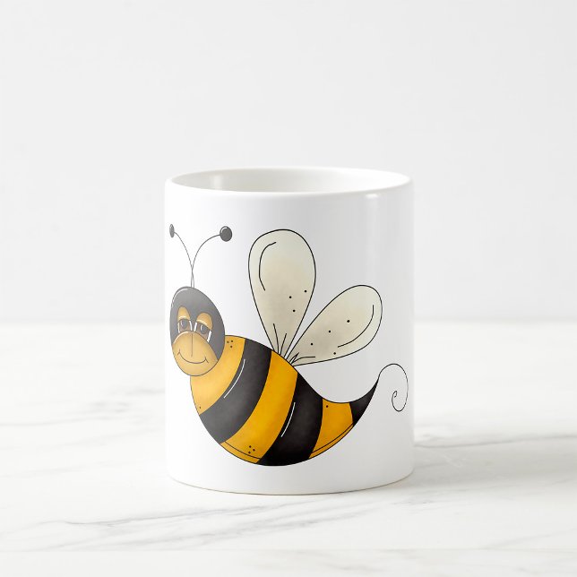 Smiling Bee Fun Bumblebee Character Coffee Mug (Creator Uploaded)